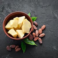 Beurre de cacao pur biologique pressé à froid non raffiné brut pour les soins de la peau, les vergetures, les cicatrices, hydratant anti-âge