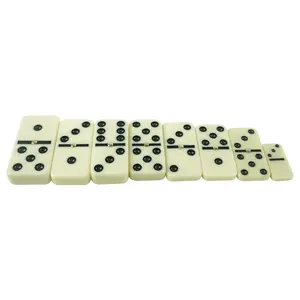 Professional Custom Double 6 6 Dominoes Game Set Custom Domino Logo Colour Plastic Box Logo From Manufacture