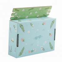 Boîte d'expédition en carton ondulé sur mesure, emballage pliable avec fermeture adhésive et bande de déchirement pour la livraison