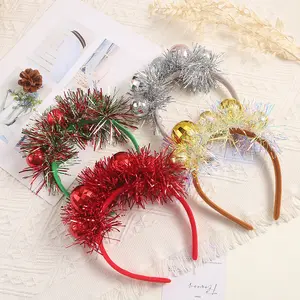 Christmas head hoop Christmas show spotlight ball plating color ball color silk head hoop holiday show headdress props