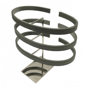 Support d'exposition de ceintures de luxe à 3 niveaux en acier inoxydable, style classique, pour présentoirs et étagères, usage intérieur - Product Image 1