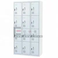 12 Doors Metal Closet Steel Almirah Design Iron Wardrobe Locker for School Furniture Office Factory Price