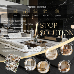 <span class=keywords><strong>Buffet</strong></span> d'entrée de salle à manger de luxe avec plateau en marbre, meuble de rangement en <span class=keywords><strong>bois</strong></span> avec tiroirs, console dorée <span class=keywords><strong>et</strong></span> armoire de cuisine en cuir <span class=keywords><strong>blanc</strong></span> - Product Image 6