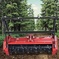 Mini-chargeuse compacte forestière avec broyeur de souches et de broussailles, équipement de jardinage, broyeur d'arbres et de broussailles forestières, pompe à engrenages garantie 1 an