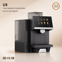 Machine à café automatique commerciale U5 Plus pour l'hôtellerie, la restauration et l'HORECA avec écran tactile Android de 10,1 pouces