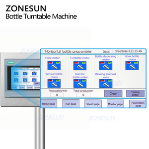 ZONESUN ZS-LP250 Machine de tri et de débroussillage rotative entièrement automatique pour bouteilles en plastique carrées, rondes et irrégulières - Product Image 2