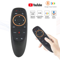 Air Mouse G10S dengan Google Voice, Kode Tetap, Baterai AAA, Jangkauan 10m, Remote Kontrol Nirkabel untuk Smart TV Box & Android TV