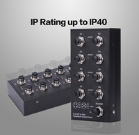 InMax Fabricant IP40 8 ports 100M D-coding Véhicule Voiture train Commutateur Ethernet industriel M12
