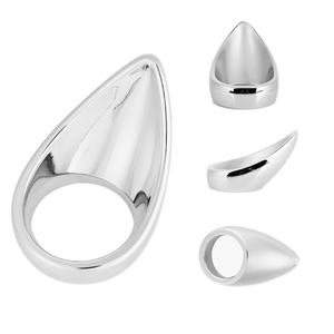 Mainan Seks untuk Pria Cincin Penis Zakar Logam Mewah Cincin Penis Air Mata Baja Tahan Karat - Product Image 5