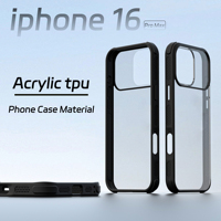 Coque de téléphone en acrylique dur avec cadre en TPU souple pour iPhone 14 Plus 15 16 Pro Max coque de téléphone transparente matériau de coque de téléphone semi-fini