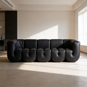Canapé modulaire en cuir à bulles, style minimaliste haut de gamme, canapés de salon, surface de siège enveloppée, confortable et adapté - Product Image 1