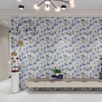 Papier peint autocollant 3D, panneau mural à motifs floraux et animaliers, pour salon, chambre à coucher, hôtel, décoration