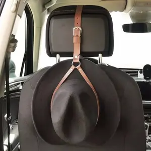 Kahverengi deri kovboy şapkası raf ev yazlık şapkalar standı tutucu şapka askı seyahat kamyon araba Caped klip