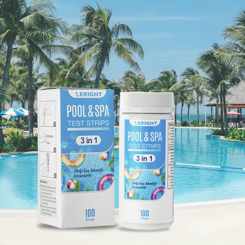 3 In 1 Swimming Pool Test Strips Residual Chlorine/Total Alkali/Ph 3-Way Swimming Pool Test Strips Spa Testing Strips