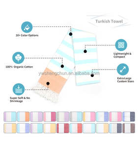 Toallas de Playa de Alta Calidad al por Mayor, Personalizadas, 100% Algodón Turco, Rayadas, Extra Grandes, Suaves, de Secado Rápido, Antiarena, para Verano - Product Image 2