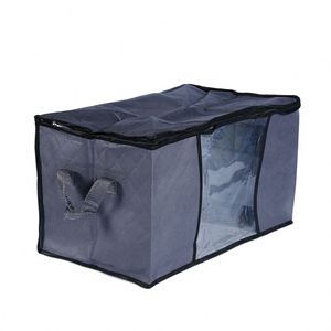 Custom Foldable Clothes Closet Organizer Containers <b>Storage</b> <b>Boxes</b> Bins With Lids Snd Handle - Product Image 2
