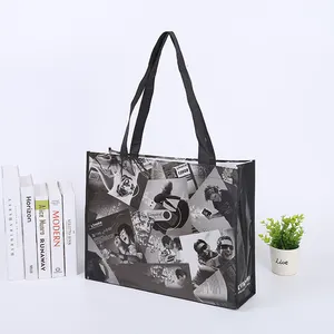 Bolsas <span class=keywords><strong>de</strong></span> compras reutilizables biodegradables, no tejidas, ecológicas, con logotipo - Product Image 3