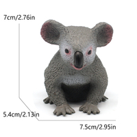 Modelos de Animales Salvajes de Plástico para Simulación Transfronteriza: Koala, Pingüino, Pangolín, León, Zorro Fennec, Oso Polar, Toro. Juguetes y Adornos.