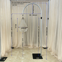 Lampadaire en cristal à bras courbé et niveaux, en métal noir, pour allée de mariage, éclairage de chemin, décoration de table de banquet d'hôtel
