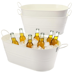 Top Selling Modern Classic Beer Whiskey Drinks <b>Plastic</b> Beverage Cooler Large Capacity ice Bucket for party camping - Product Image 6