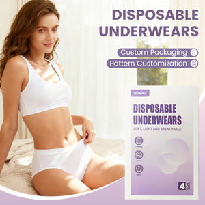 Одноразовые гигиенические трусы-подгузники OEM из нетканого материала для женщин: мягкие, дышащие, высокоэластичные, с двойным усилением в области промежности, впитывающие пот - Product Image 2