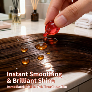 Giữ Ẩm Tóc Hữu Cơ Vitamin <span class=keywords><strong>E</strong></span> Huyết Thanh Viên Nang Để Trong Argan Dầu Tăng Trưởng Tóc Sửa Chữa Huyết Thanh Viên Nang Keratin Tóc Điều Hòa - Product Image 2