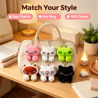 Gantungan Kunci Hewan Lucu Boneka Kartun Mini Aksesoris Gantungan Mainan Plush Lucu untuk Tas Ransel Tas Tangan Kunci Mobil