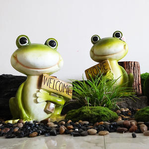 Petite grenouille écologique en résine artisanat créatif ornements de jardin Figurines d'extérieur inspiré <span class=keywords><strong>dessin</strong></span> <span class=keywords><strong>animé</strong></span> pour balcon cour - Product Image 3