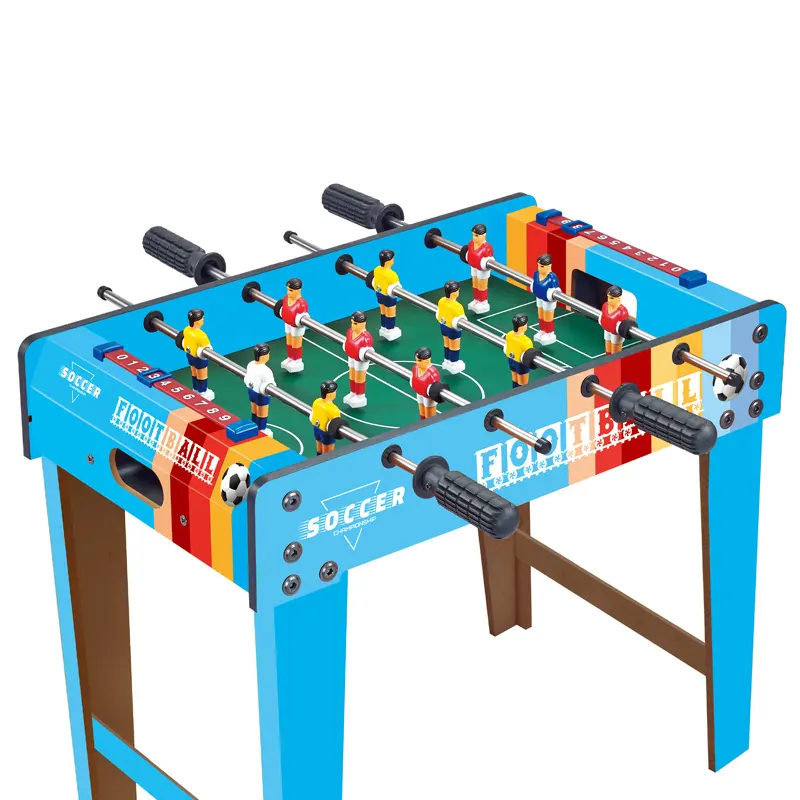 Meja Foosball portabel anak-anak, permainan dalam ruangan dua pemain kayu pabrik