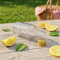 Bouteille de vin transparente de petite taille, bouteille de Baijiu, bouteille en verre vide, bouteille d'aliquote de 50 ml, bouteille d'essai