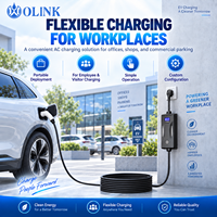 Chargeur EV portable OLINK en gros 16A/32A 7KW 220V Niveau 2 avec écran LED pour la recharge de voitures électriques en déplacement