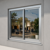 Schalldichte Doppelverglaste Isolierte Aluminium-Glasfenster Design Stoßfest Energieeffiziente Aluminiumfenster
