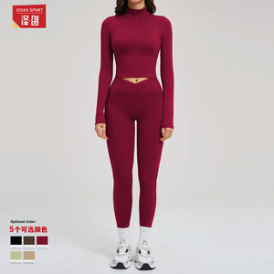 Conjunto de Ciclismo para Mujer, Ajuste Ceñido, Tres Piezas, Color Sólido, Chaqueta con Cierre, Transpirable, de Secado Rápido, TZ2539-11 - Product Image 3