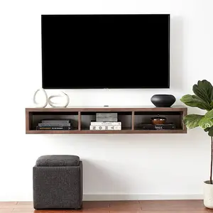 Modern TV dolabı eğlence merkezi masa oturma odası TV standları sığ yüzer TV konsolu