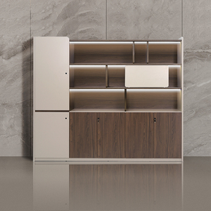 Cổ điển sang trọng Tủ hồ sơ cuốn sách lưu trữ MDF Hội Đồng Quản trị kế hoạch tập tin tủ khóa thanh Tủ hồ sơ với LED - Product Image 5