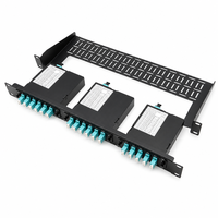 Module de cassette 1U 19 pouces pour centre de données, panneau de brassage fibre optique MPO MTP vers LC, 36 fibres, 18 ports LC duplex, montage en rack