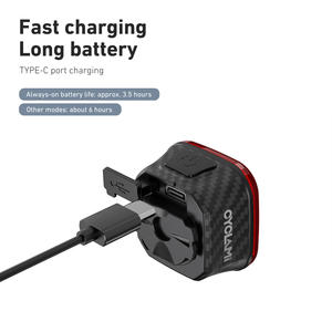 Велосипедный задний фонарь OEM Brand IPX6 CY110 с датчиком движения, умный, с датчиком торможения, водонепроницаемый, светодиодный, сигнальный - Product Image 6