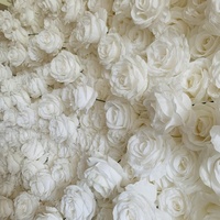 Mur de fleurs artificielles en tissu de soie blanc de qualité supérieure, toile de fond pour mariage et remise de diplôme, 240x120cm