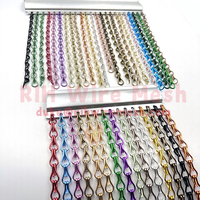 Rideau en chaîne décorative en aluminium, draperie en maille métallique pour salon, chambre, porte, fenêtre, séparateur de pièce, décoration intérieure