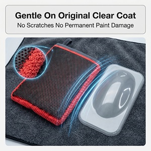 MN-S001 Gant <span class=keywords><strong>de</strong></span> lavage double face en microfibre premium pour décontamination automobile, sans rayures, pour le detailing auto - Product Image 2