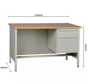 Bureau de direction en fer avec structure métallique, mobilier de bureau et scolaire, bureau d'accueil - Product Image 1