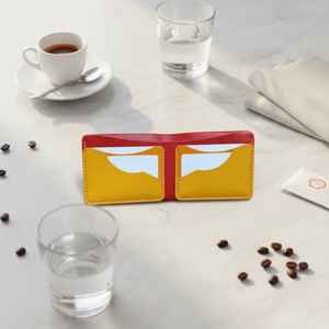 For Genuine Leather Vintage Short RFID Customized Stone Pattern Anti Theft Business ID <b>Wallet</b> Unisex Credit Card <b>Holder</b> - Product Image 6