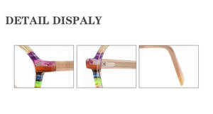 ベストセラー青いフレームメガネ装飾衣装眼鏡ファッション光学アセテート眼鏡 - Product Image 3