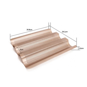 Cucina di casa di piccole dimensioni in metallo teglia 2-4 file antiaderente pasta di pane e Baguette - Product Image 2