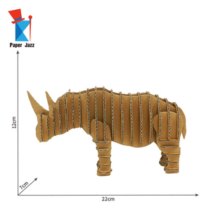 Rompecabezas 3D <span class=keywords><strong>de</strong></span> Cartón <span class=keywords><strong>de</strong></span> Rinoceronte Hecho a Mano para Escuela, Venta <span class=keywords><strong>de</strong></span> Fábrica <span class=keywords><strong>de</strong></span> <span class=keywords><strong>Juegos</strong></span> Educativos Personalizados - Product Image 3