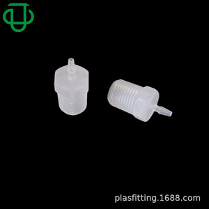 JU Plastic Fitting Plastic Connector 1/8NPT 1/4NPT Food Grade <b>PP</b> Threaded Pagoda Style For Rubber Hose - Product Image 3