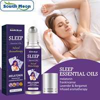 South Moon Offre Spéciale Oem Odm Sommeil Profond Soulager l'Insomnie Oreiller Essence Huile Roller Sérum de Sommeil Bio Lavande & Bergamote