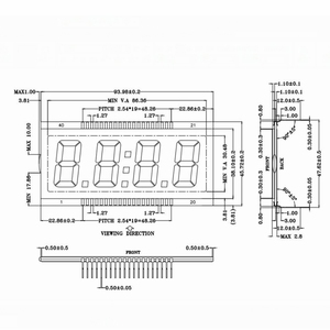 Módulo de Pantalla LCD para Dispensador de Combustible, Pantalla LCD <span class=keywords><strong>TN</strong></span> de 7 Segmentos con Retroiluminación LED Blanca (Opcional) para Bomba de Gasolina / Estación de Servicio - Product Image 4
