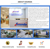 Machine d'impression de bannières en vinyle flexible laminé/revêtu SOUNDA SFC550 pour signalétique de bâtiment, vinyle adhésif surface brillante/mate
