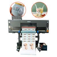 Okai Printer Inkjet Dtf Uv A1 kecepatan tinggi Printer stiker Label Uv Dtf kustom harga rendah
